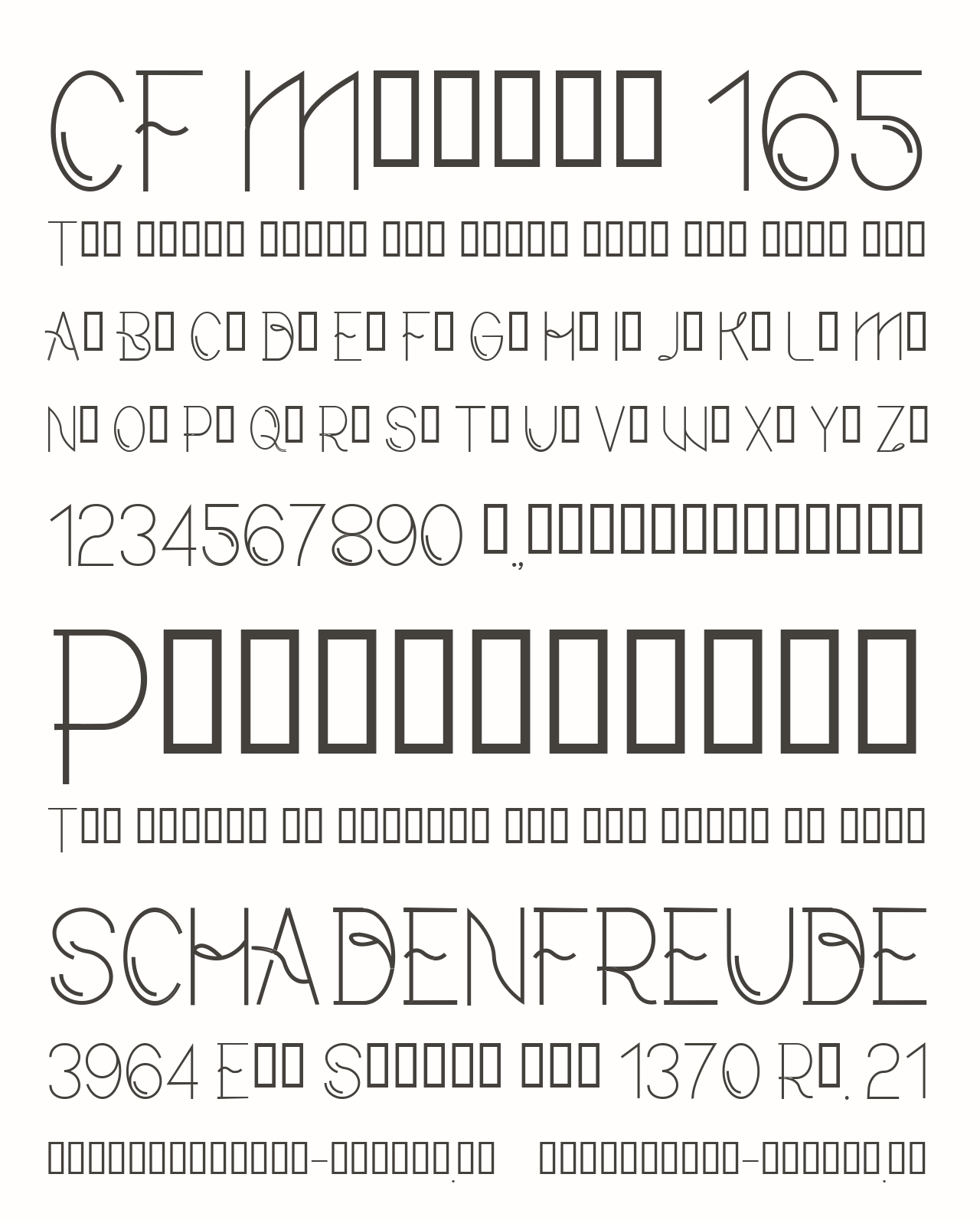 CF Modern 165 Free Font Download